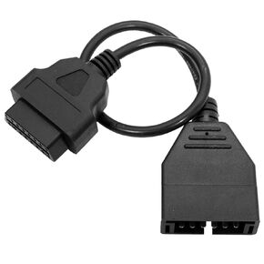 OBD1 Scanner Connector, OBD1 to OBD2 GM Adapter, Compatible with GM 12 Pin to OBD1 to OBD2 16 Pin Connector, OBD1 Scanner Cable Code Reader Diagnostic Tool Cable Connector