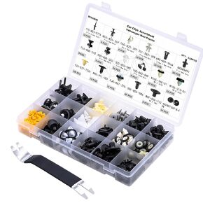 REXKA 339PCS CAR CAR CARTAINER CLIPS HABSORTMENT -18 أحجام أكثر شعبية من مسامير الدبوس التلقائي لفولكسويت - VW CLIPS VW Fender Liner Clips VW DOOR CLIPS