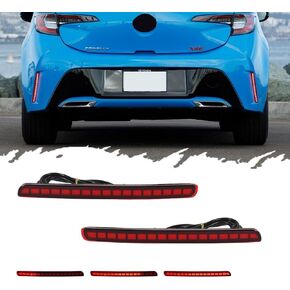 3 في 1 لعام 2019 2020 2021 2022 Toyota Corolla المصد الخلفي مصابيح الفرامل العاكسة المتسلسلة إشارة انعطاف العدسة الأحمر