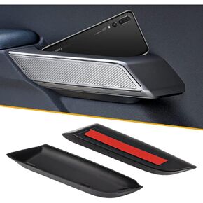 for Ford Bronco Door Handle Tray, Black Inner Grab Handle Tray Interior Front Door Handle Pocket Organizer Box Compatible with Ford Bronco 2021-2022 2023 2/4 Doors (Black) …