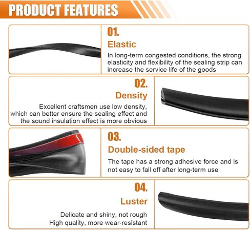 16Ft/5M Car Door Edge Guards, U Shape Edge Trim Car Door Edge Protector, Self Adhesive Rubber Seal Car Door Protection Scratch Strip, Universal Door Guards for Most Cars (Clear) in Kuwait