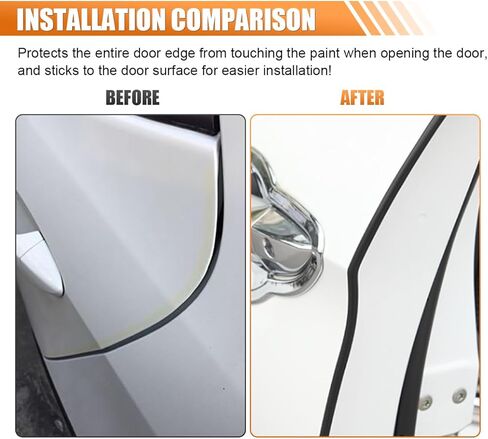 16Ft/5M Car Door Edge Guards, U Shape Edge Trim Car Door Edge Protector, Self Adhesive Rubber Seal Car Door Protection Scratch Strip, Universal Door Guards for Most Cars (Clear) in Kuwait