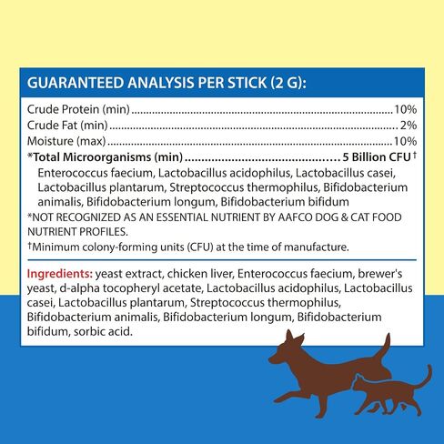 Pawspal Probiotics for Dogs and Cats, 5 Billion CFU, Veterinarian Formulated, Digestive & Immune Health, Gut Flora Balance, All Natural Probiotic Powder, Chicken Liver Flavor, 20 Sticks in Saudi Arabia