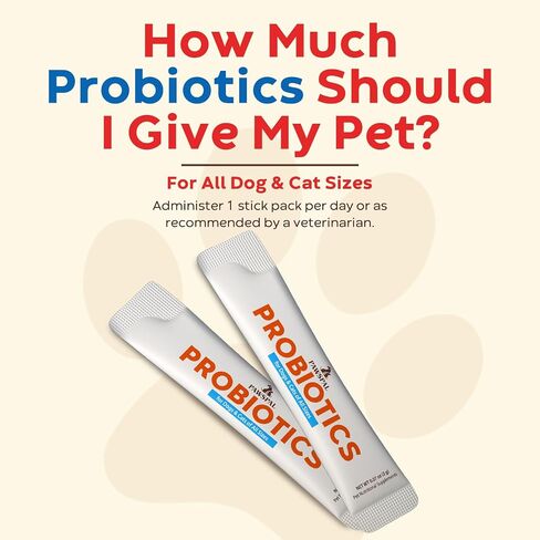 Pawspal Probiotics for Dogs and Cats, 5 Billion CFU, Veterinarian Formulated, Digestive & Immune Health, Gut Flora Balance, All Natural Probiotic Powder, Chicken Liver Flavor, 20 Sticks in Saudi Arabia