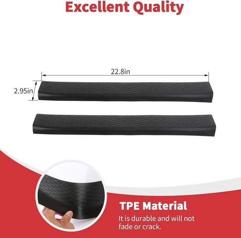 Linskip Door Sill Protector with Anti-Slip Compatible with 2021-2025 Ford Bronco 2Door, Texture for Enhanced Grip and Protection - TPE Door Sill Guards for Bronco Accessories(Black) in Saudi Arabia
