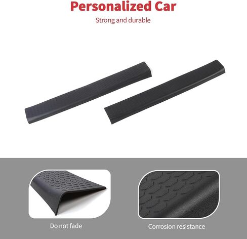 Linskip Door Sill Protector with Anti-Slip Compatible with 2021-2025 Ford Bronco 2Door, Texture for Enhanced Grip and Protection - TPE Door Sill Guards for Bronco Accessories(Black) in Saudi Arabia