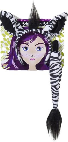 طقم إكسسوارات الأزياء التنكرية المرحة للحيوانات من فورم نوفلتيز - Playful Animals Zebra Costume Accessory Set One Size in Saudi Arabia