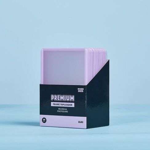 Colored Border Toploaders for Kpop Album Photocards, 2.5" x 3.5" (Pack of 25) (Lilac) in Saudi Arabia