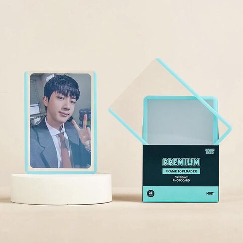 Colored Border Toploaders for Kpop Album Photocards, 2.5" x 3.5" (Pack of 25) (Lilac) in Saudi Arabia
