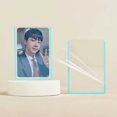 Colored Border Toploaders for Kpop Album Photocards, 2.5" x 3.5" (Pack of 25) (Lilac) in Saudi Arabia