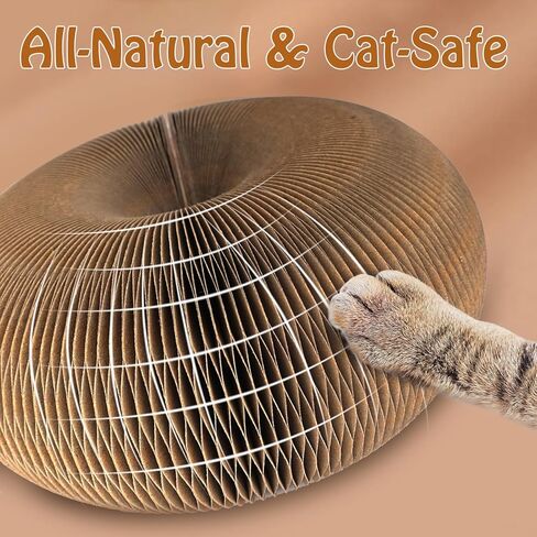 Dosanlues ﻿Cat Ball Toy, Foldable Cat Ball Track with 2 Cat Bell Balls, Magic Organ Cat Scratching Board Cat Toy for Indoor Cats Exercise, Cat Scratcher in Kuwait