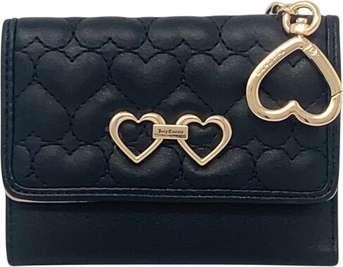 Juicy Couture Double Sided Trifold Wallet (Liquorice Heart Quilt), 13JCCECJC in Saudi Arabia