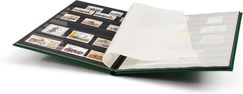Lighthouse Hardcover Stamp Album Stockbook With 64 Black Pages, Blue, LS4/32 in Kuwait
