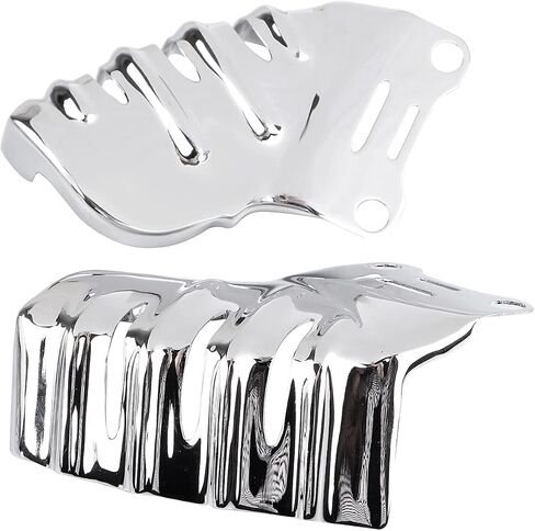 أغطية إدراج فرامل فرامل فرامل SHMT Chrome لـ Harley Touring Road King Ultra Limited Electra Glide Glide Glide 2008-2023 & VRSCAW 2007-2010 ، 1 زوج in Kuwait