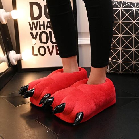 Unisex Paw Claw Slippers Funny Animal Plush Costume Shoes Plush Fuzzy Warm Home House Shoes Slipper for Indoor in Kuwait