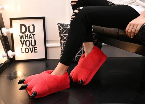 Unisex Paw Claw Slippers Funny Animal Plush Costume Shoes Plush Fuzzy Warm Home House Shoes Slipper for Indoor in Kuwait