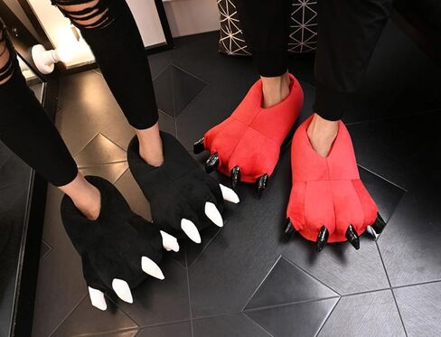 Unisex Paw Claw Slippers Funny Animal Plush Costume Shoes Plush Fuzzy Warm Home House Shoes Slipper for Indoor in Kuwait