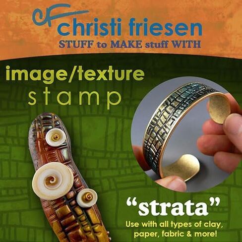 AVES Co Rubber Texture Clay Stamp - Make an Impression with Christi Friesen Stamps, Van Gogh Texture, Use with All Type of Clay, Paper and Fabrics in Kuwait