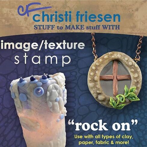 AVES Co Rubber Texture Clay Stamp - Make an Impression with Christi Friesen Stamps, Van Gogh Texture, Use with All Type of Clay, Paper and Fabrics in Kuwait