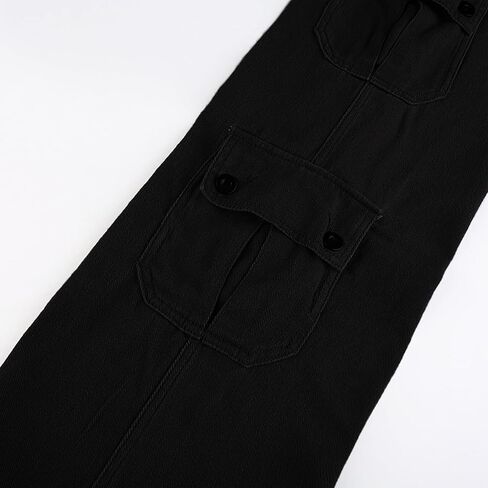 Womens Straight Wide Leg Cargo Jeans Vintage Flap Pocket Cargo Pants Baggy Y2k Pants in Kuwait