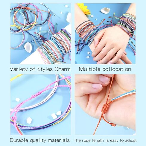 Long tiantian Friendship Bracelets Boho Waterproof String Bracelets for Women Beach Jewelry Trendy Stuff Adjustable Wave Surfer Bracelet Gifts for Firend Vacation Jewelry for Women in Saudi Arabia