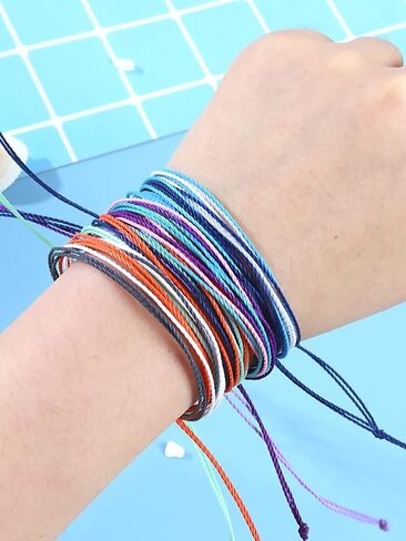 Long tiantian Friendship Bracelets Boho Waterproof String Bracelets for Women Beach Jewelry Trendy Stuff Adjustable Wave Surfer Bracelet Gifts for Firend Vacation Jewelry for Women in Saudi Arabia
