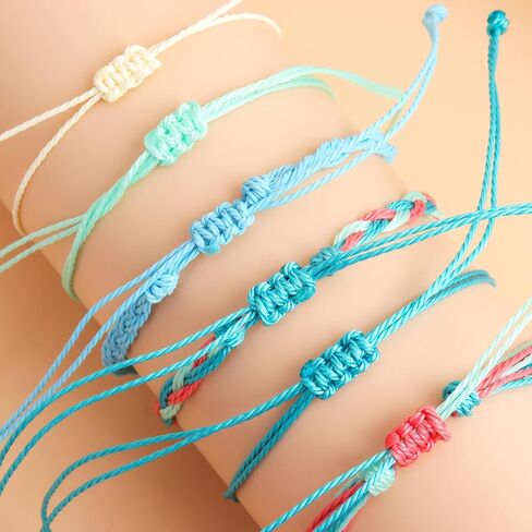 Long tiantian Friendship Bracelets Boho Waterproof String Bracelets for Women Beach Jewelry Trendy Stuff Adjustable Wave Surfer Bracelet Gifts for Firend Vacation Jewelry for Women in Saudi Arabia