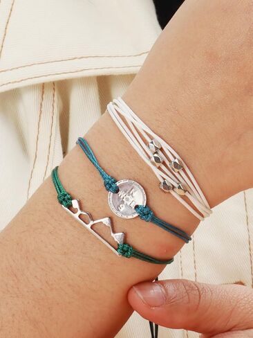 Long tiantian Friendship Bracelets Boho Waterproof String Bracelets for Women Beach Jewelry Trendy Stuff Adjustable Wave Surfer Bracelet Gifts for Firend Vacation Jewelry for Women in Saudi Arabia