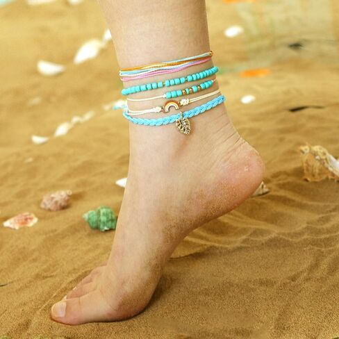 Long tiantian Friendship Bracelets Boho Waterproof String Bracelets for Women Beach Jewelry Trendy Stuff Adjustable Wave Surfer Bracelet Gifts for Firend Vacation Jewelry for Women in Saudi Arabia