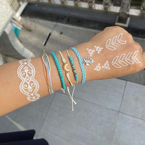 Long tiantian Friendship Bracelets Boho Waterproof String Bracelets for Women Beach Jewelry Trendy Stuff Adjustable Wave Surfer Bracelet Gifts for Firend Vacation Jewelry for Women in Saudi Arabia
