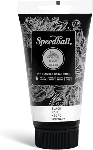 Speedball Water Soluble Block Printing Ink, Black, 2-1/2 Ounces - 380663 in Saudi Arabia