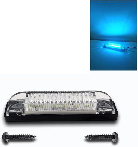 3.9" Trailer LED Side Marker Lights Pink Cruiser Tail Light Bar IP67 Waterproof Indicator Grill Lights 12V with Stainless Steel Screws for Lorry, Van or Truck, RV, Motorbike in Saudi Arabia
