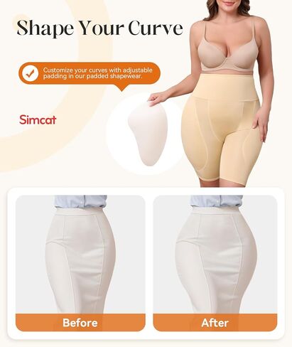 Simcat Hip and Butt Pads for Women Padded Dip Enhancer Bbl Filler Shapewear Shorts for Bigger Fake Butt Shaper in Saudi Arabia