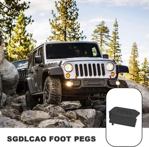 Foot Pegs for Jeep Wrangler 2007-2024JK JL 4XE Gladiator JT,1941 Pattern Upgraded 120° Wrangler Foot Pegs Metal Rest Pedal in Kuwait