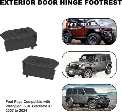 Foot Pegs for Jeep Wrangler 2007-2024JK JL 4XE Gladiator JT,1941 Pattern Upgraded 120° Wrangler Foot Pegs Metal Rest Pedal in Kuwait