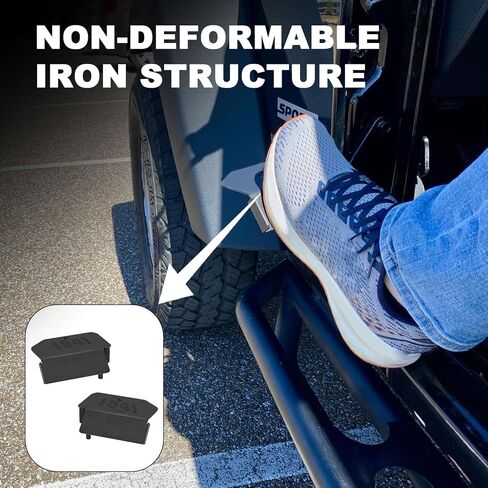 Foot Pegs for Jeep Wrangler 2007-2024JK JL 4XE Gladiator JT,1941 Pattern Upgraded 120° Wrangler Foot Pegs Metal Rest Pedal in Kuwait