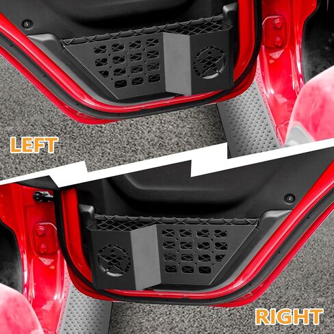Rear Door Pockets Molle Panels For Jeep Wrangler Accessories JL 4XE Gladiator JT, Metal Storage Organizer, Replacement Original Factory Weak Saggy Net, Cover the ENTIRE Door Storage Area in Saudi Arabia