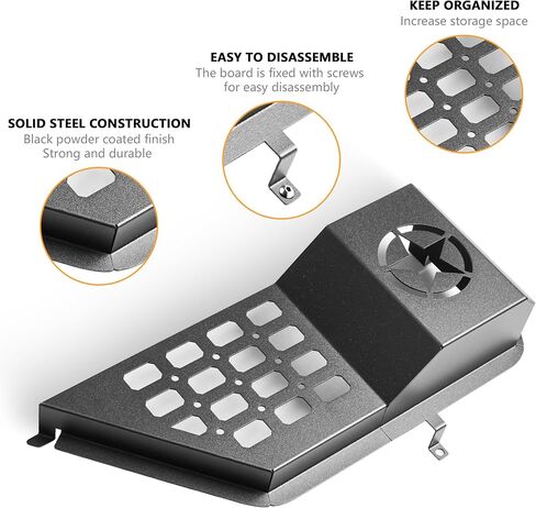 Rear Door Pockets Molle Panels For Jeep Wrangler Accessories JL 4XE Gladiator JT, Metal Storage Organizer, Replacement Original Factory Weak Saggy Net, Cover the ENTIRE Door Storage Area in Saudi Arabia