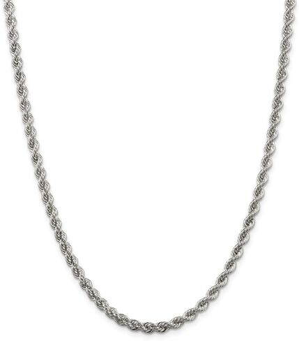 925 Sterling Silver 4.3mm Solid Rope Chain Necklace - with Secure Lobster Lock Clasp in Saudi Arabia