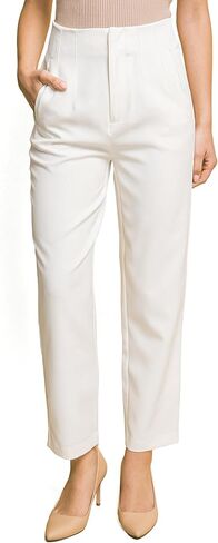 Love Tree Womens Juniors High Waist Slim-Fit Trouser Ankle-Length Dress Pants in Kuwait