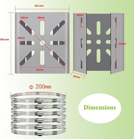 Universal Wall Mounting Bracket with 3 Loops | Stainless Steel Vertical Pole Mount Adapter for CCTV Security Camera PTZ Dome Indoor Outdoor AP Access Point Client CPE in Saudi Arabia