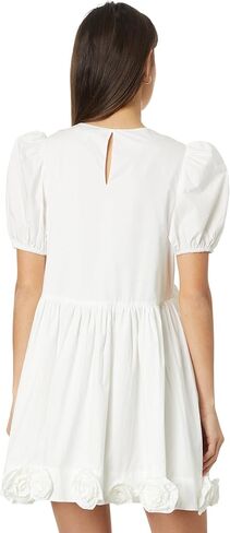 English Factory Poplin Corsage Mini Dress Jet Black LG in Saudi Arabia