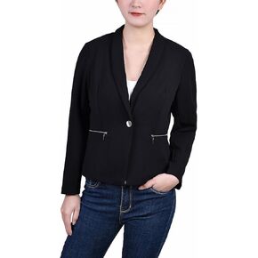 Womens Cropped Crepe Jacket