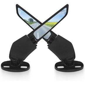 MFGZD 360° Rotating Motorcycle Wing Rearview Mirrors Fit for Kawasaki Yamaha Suzuki Honda Ducati (Ninja 400 R7 S1000RR ZX6R R1 R3 GSXR1000 CBR1000RR ect.) Modified Moto Rear view Mirror (Regular)