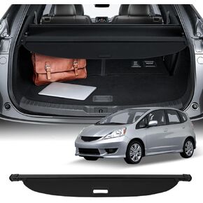Cargo Cover for 2007-2008 Fit for Honda Fit 1.5L Retractable Rear Trunk Cargo Shade Luggage Security Cover Shielding Waterproof