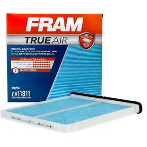 FRAM Automotive Replacement TrueAir Cabin Air Filter for Car Passenger Compartment (CV11811) , White