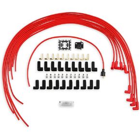 ACCEL 5041R Super Stock Spark Plug Wire Set - 8mm - Universal - Red Wire with Red 90 Degree Boots