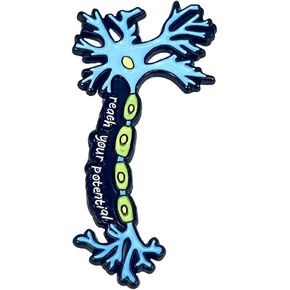 Enamel Pin,Novelty Lapel Pin,Blue Neuron Shape Brooch,Cartoon Brain Cell Badge,Inspirational Accessory, Gift for Teens Students Science Enthusiasts Teachers,DIY Decor