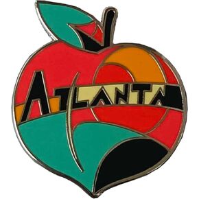 Vagabond Heart Atlanta Enamel Pin - Atlanta Georgia Souvenir - Atlanta Peach Travel Pin
