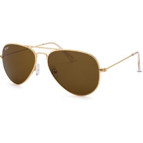 Pro Acme 55mm Glass Small Aviator Glasses ، Frame Classic Frame UV400 Protection for Men Women